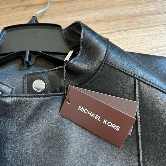 NWT men’s Michael Kors leather jacket - Picture 5 of 8